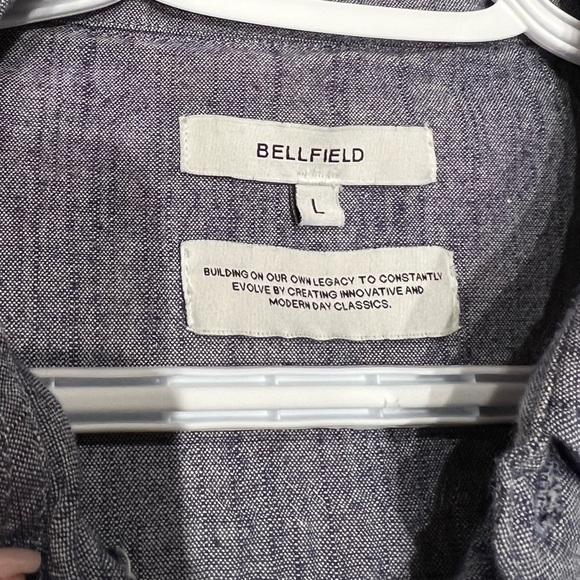 Bellfield Twin Stitch Chambray Shirt In Regular Fit - Picture 4 of 5